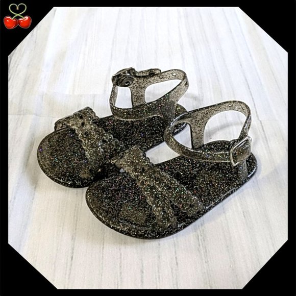 Old Navy Other - 🍒 SPARKLY Gray Adjustable Sandals